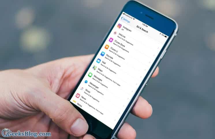 Prevent Apps from Showing Up in Search and Siri Suggestions in iOS 11