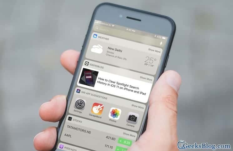 Weather Widget Not Working in iOS 11 on iPhone and iPad
