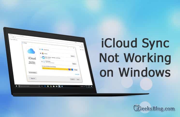 iCloud Sync Not Working on Windows PC