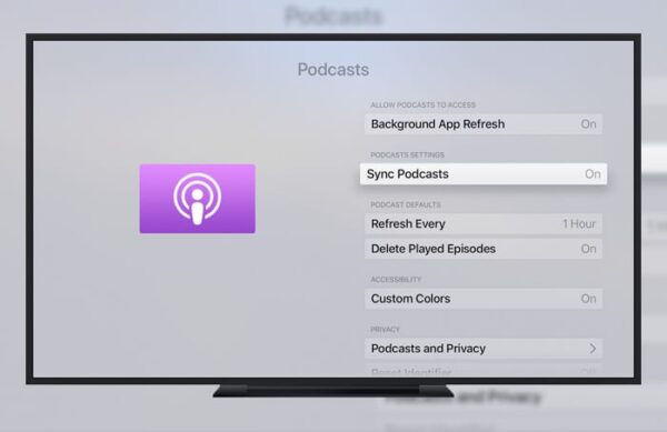 how to organize podcasts into stations on apple tv