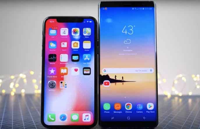 Samsung Galaxy S9 and iPhone X