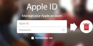 delete apple id