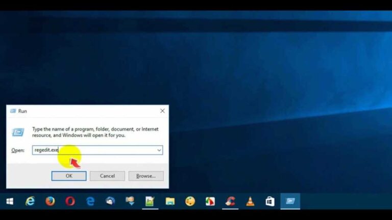 REGEDIT on Windows 10