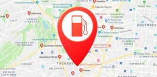 gas station location on Google Maps