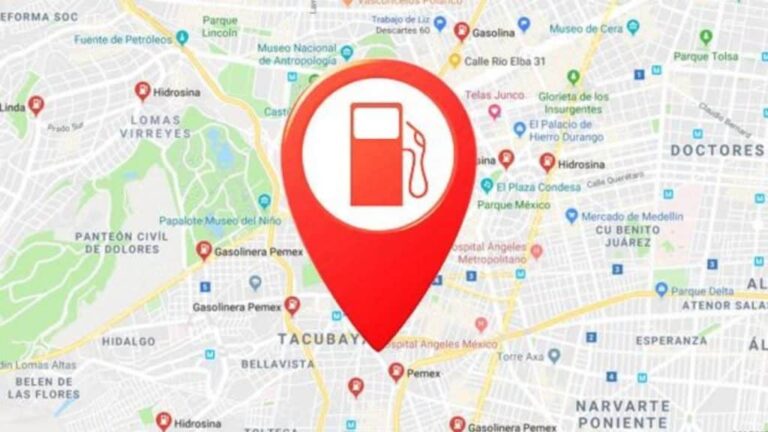 gas station location on Google Maps