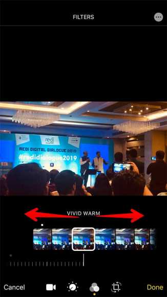 put a filter on a video in ios 13