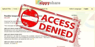 Zippyshare is blocked for visitors