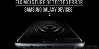 Moisture Detected Error Galaxy device