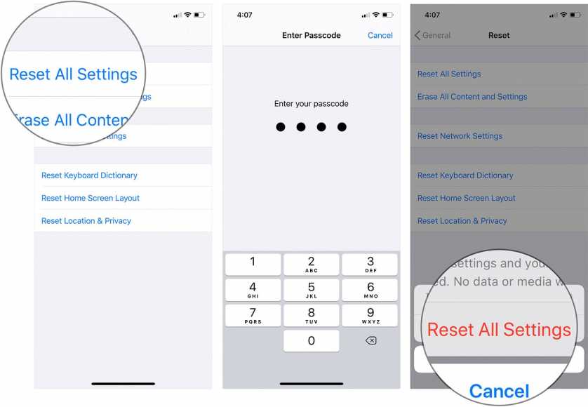 reset all settings on iphone or ipad 1