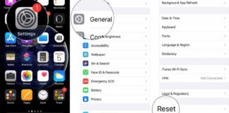 Tap on Settings then General then Reset on iPhone or iPad