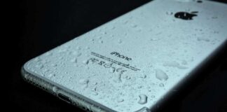 iPhone falls into water
