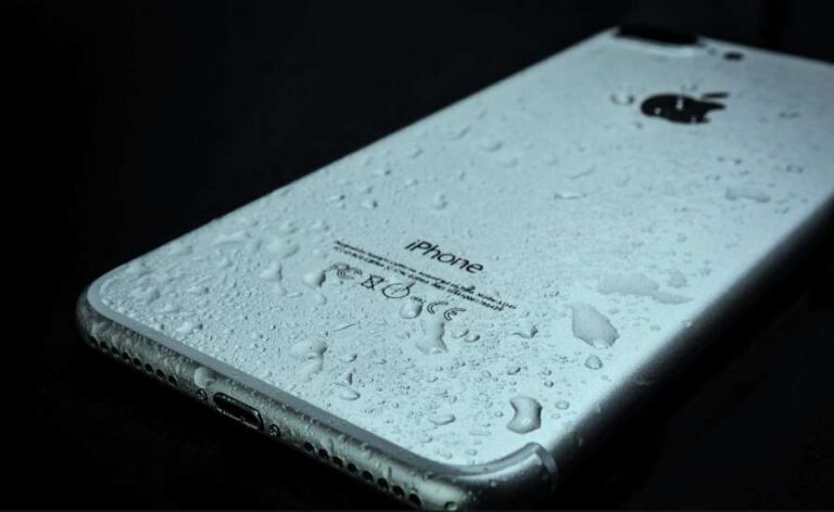 iPhone falls into water