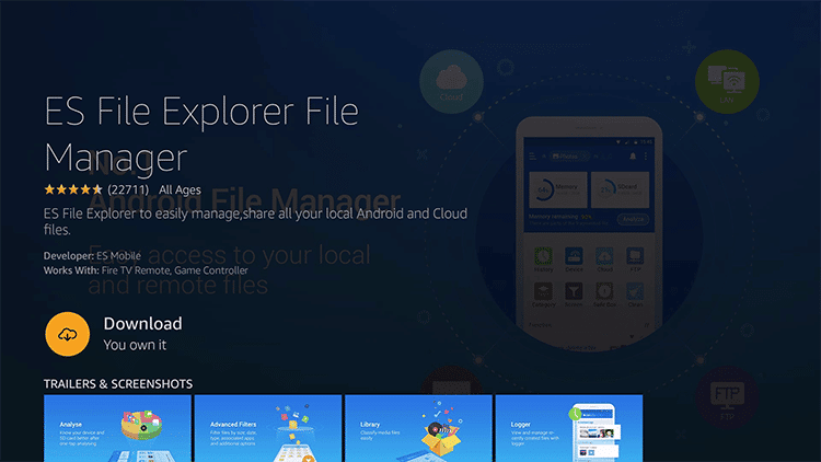 install ES File Explorer on FireStick 002