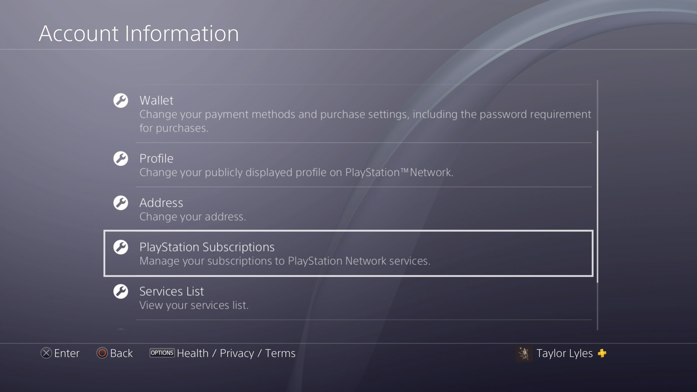 Cancel Subscriptions PS4