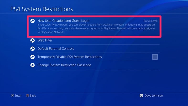 Turn Off Parental Controls PS4