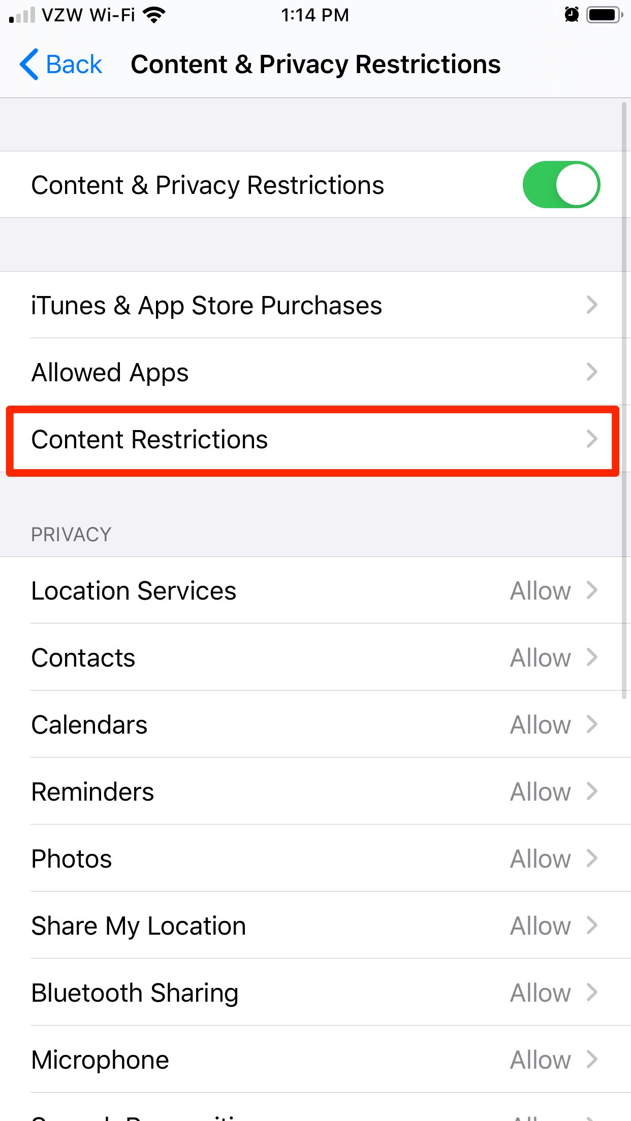 unblock websites iphone screen time