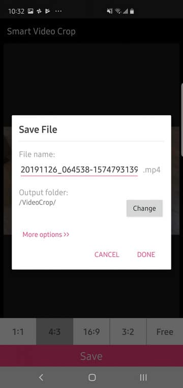 Crop Video Samsung Galaxy S10 App