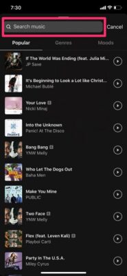 Lyrics Instagram Story