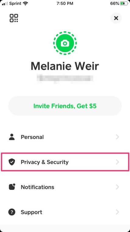Change Your Cash App PIN On Android