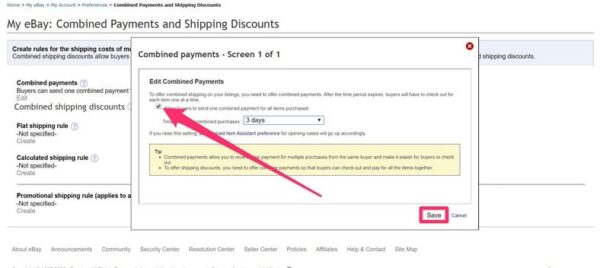 Combine Shipping Costs On eBay