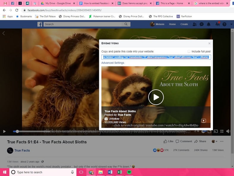 Embed Facebook Video Into Website