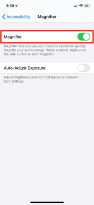 Magnifier Feature On iPhone