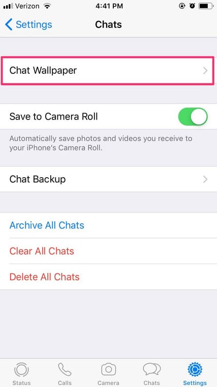 Change The WhatsApp Background