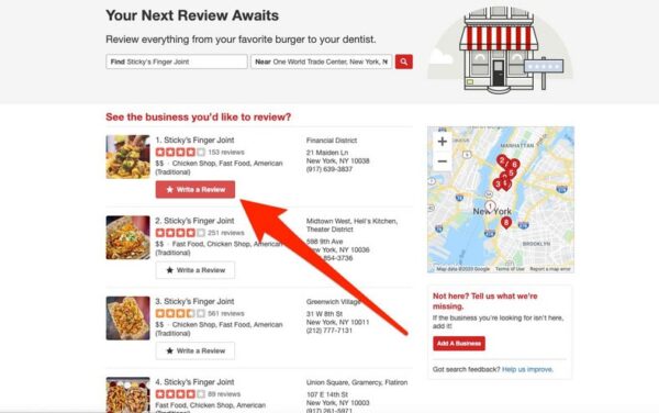 Write A Yelp Review
