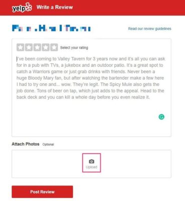  Add Photos To Yelp Review