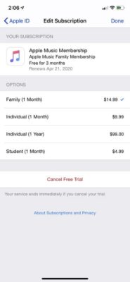Change My Apple Music Plan?