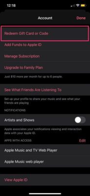use itunes gift card
