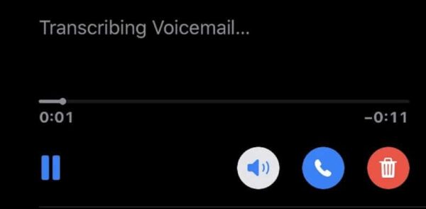 use voicemail transcription on iphone