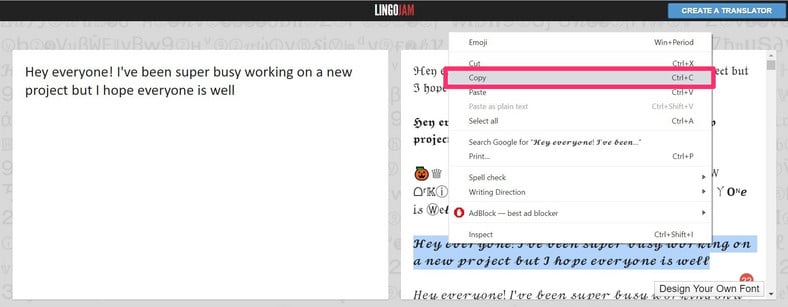 change font on facebook posts