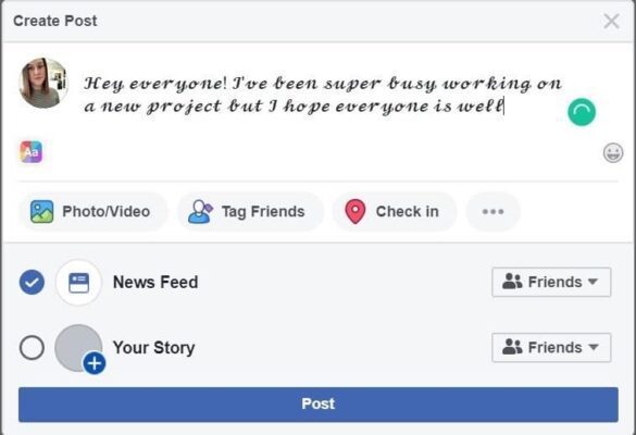 change font on facebook posts