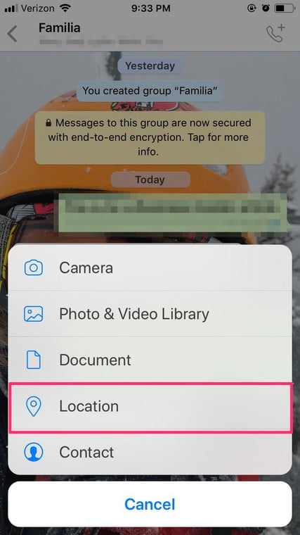 Share Location On WhatsApp