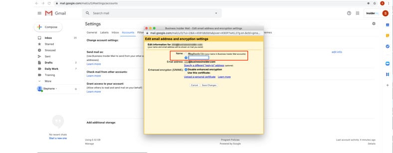 Change Your Gmail Display Name