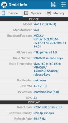 Droid Device Info