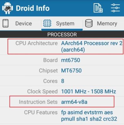 Droid Device SYSTEM Info