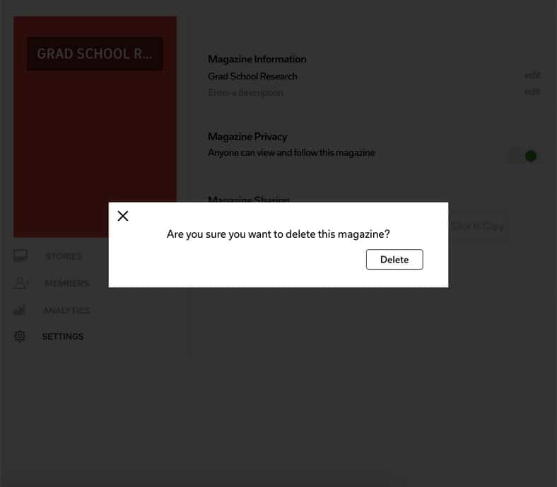 Delete Magazine Flipboard PC