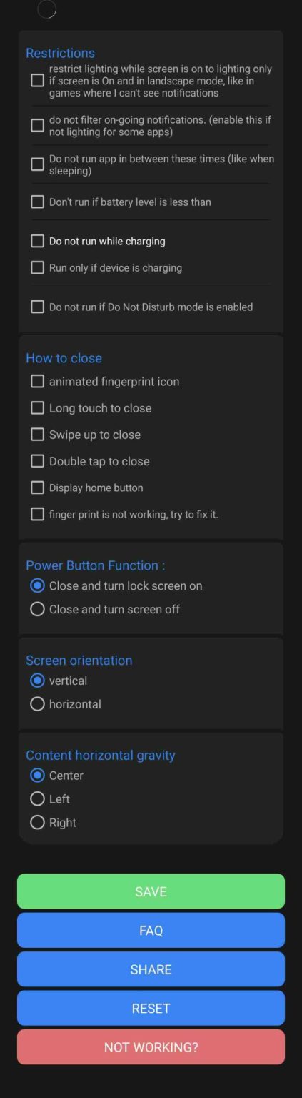 set up hole punch led notifications infinix
