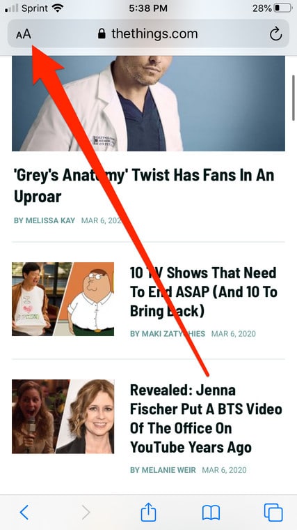 Request Desktop Site In Safari