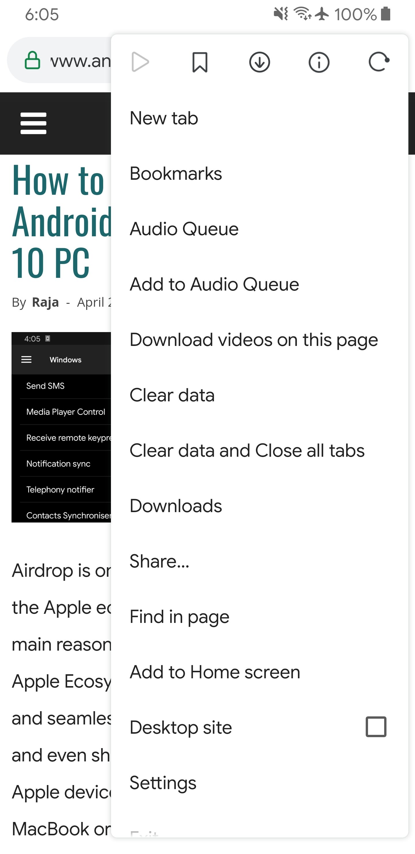 convert web page audio format android