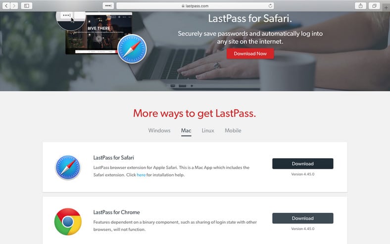 Add LastPass Safari Browser Toolbar