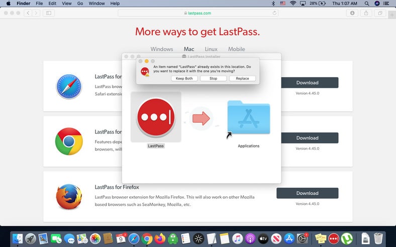 Add LastPass Safari Browser Toolbar
