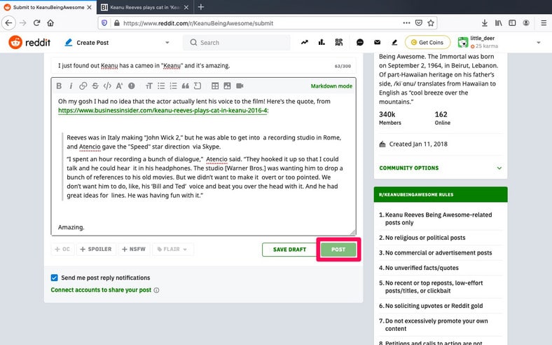 How To Create A Quote Block On Reddit To Make Quotes Unique In A Post Create Quote Block Reddit