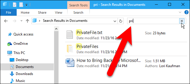Clear Search History Windows File Explorer