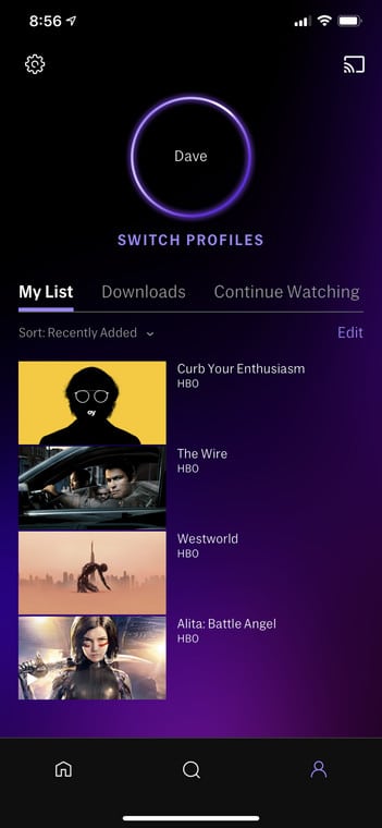 Use "Watch Later" List HBO Max