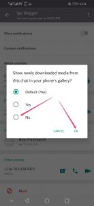 block media whatsapp contacts