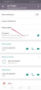 block media whatsapp contacts