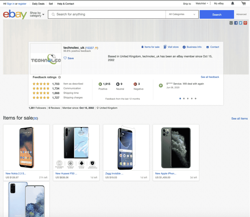 Ebay Seller Rating